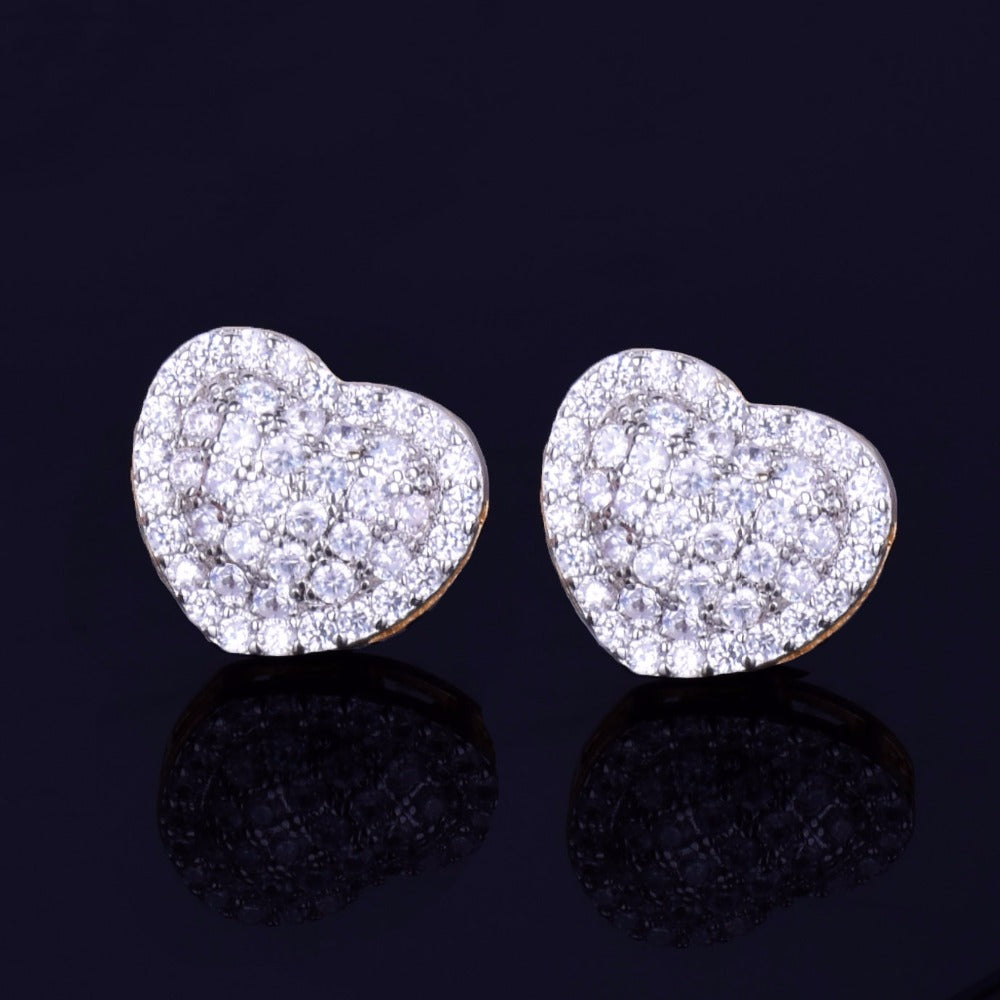 Bling "Heart" Stud Earring II 14mm