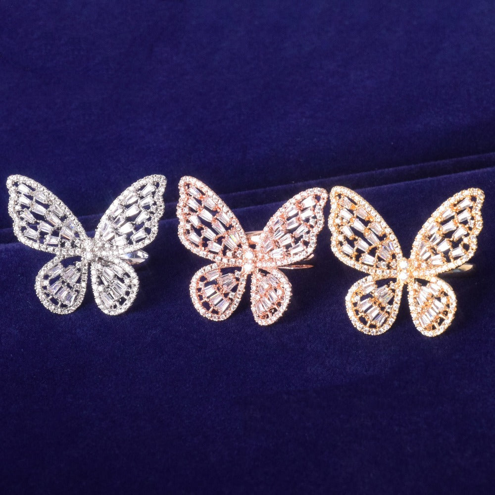 Butterfly Baguette Ring