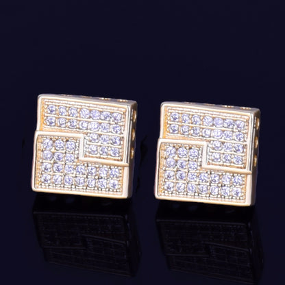 Bling "Square" Stud Earring  II 10mm