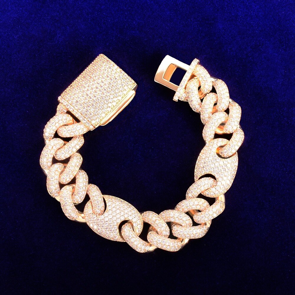 Bling "Pig Nose" Cuban Bracelet