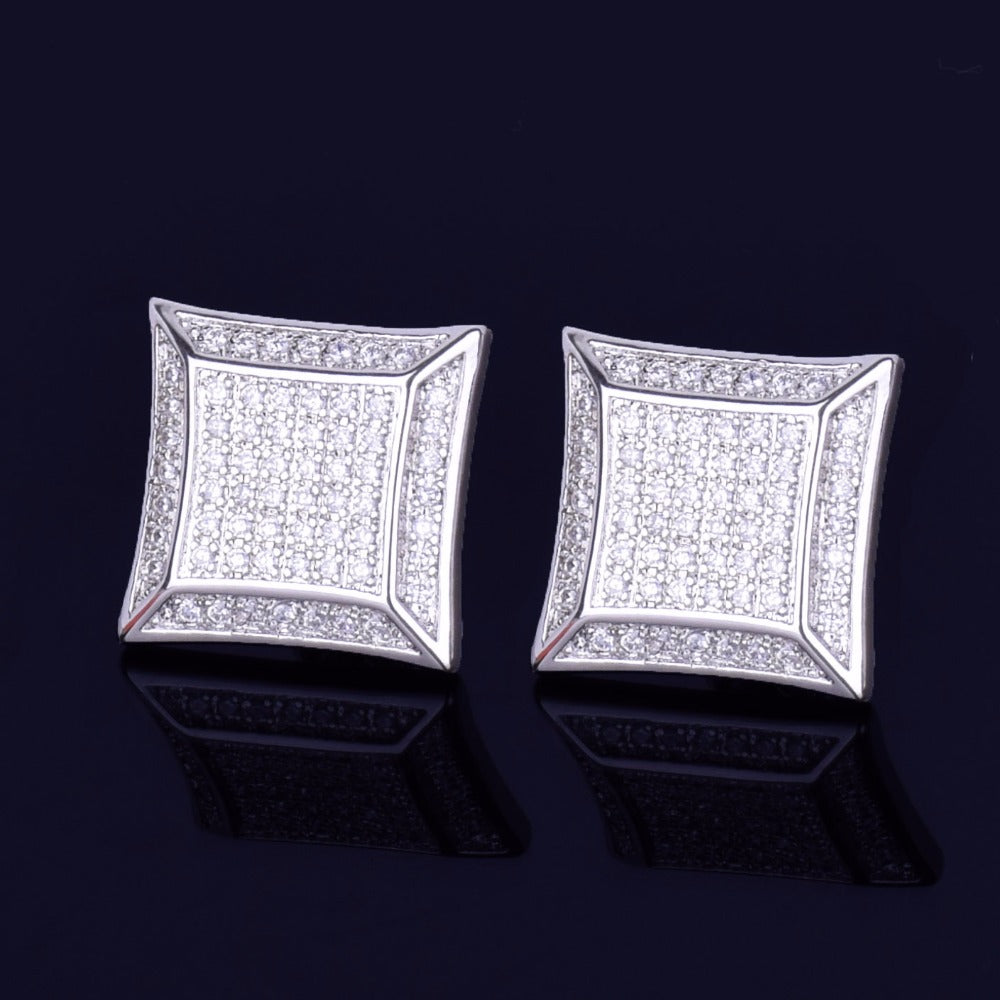 Bling "Big Cubic" Stud Earring 15mm