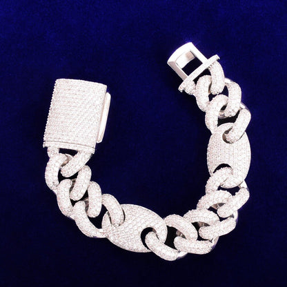 Bling "Pig Nose" Cuban Bracelet