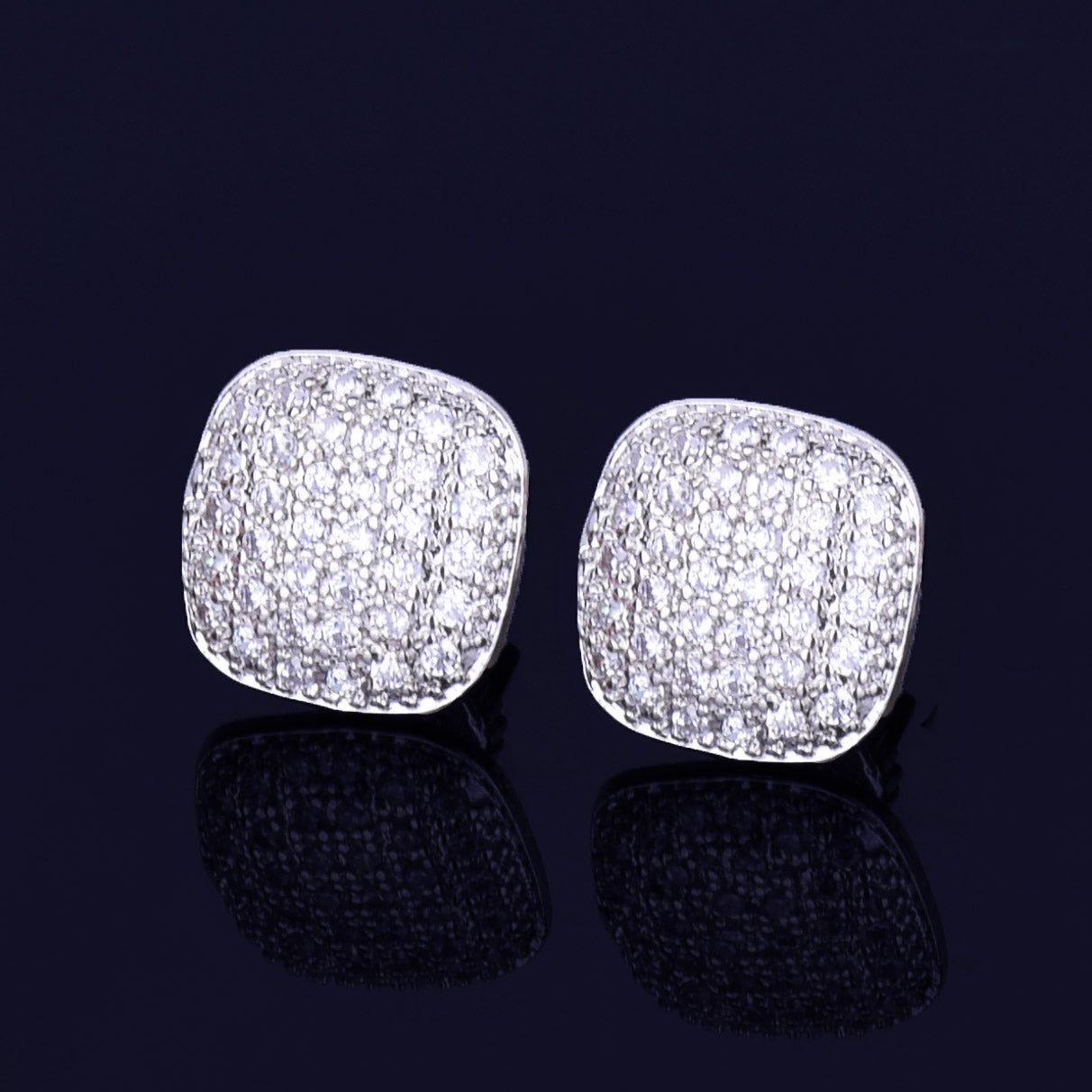 Bling  "Square" Stud Earring III 10mm