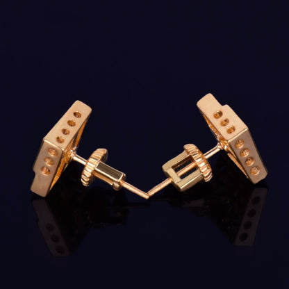 Bling "Square" Stud Earring  II 10mm