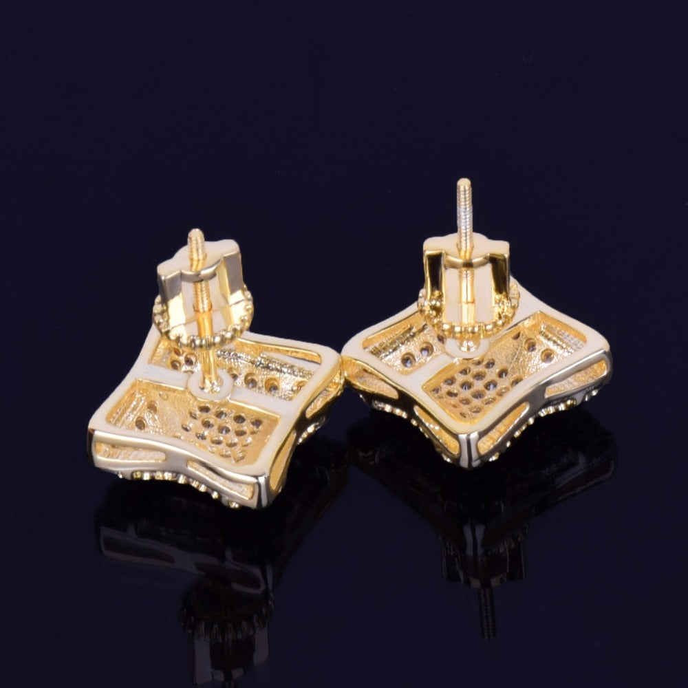 Bling "Turtle" Stud Earring 11mm