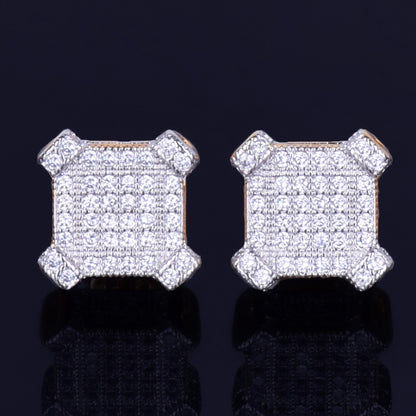 Bling "Square" Stud Earring 10mm