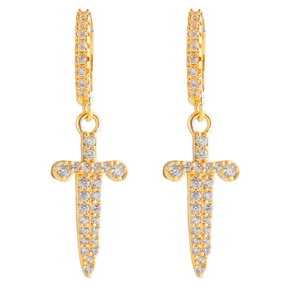 Bling "Sword" Hoop Earring