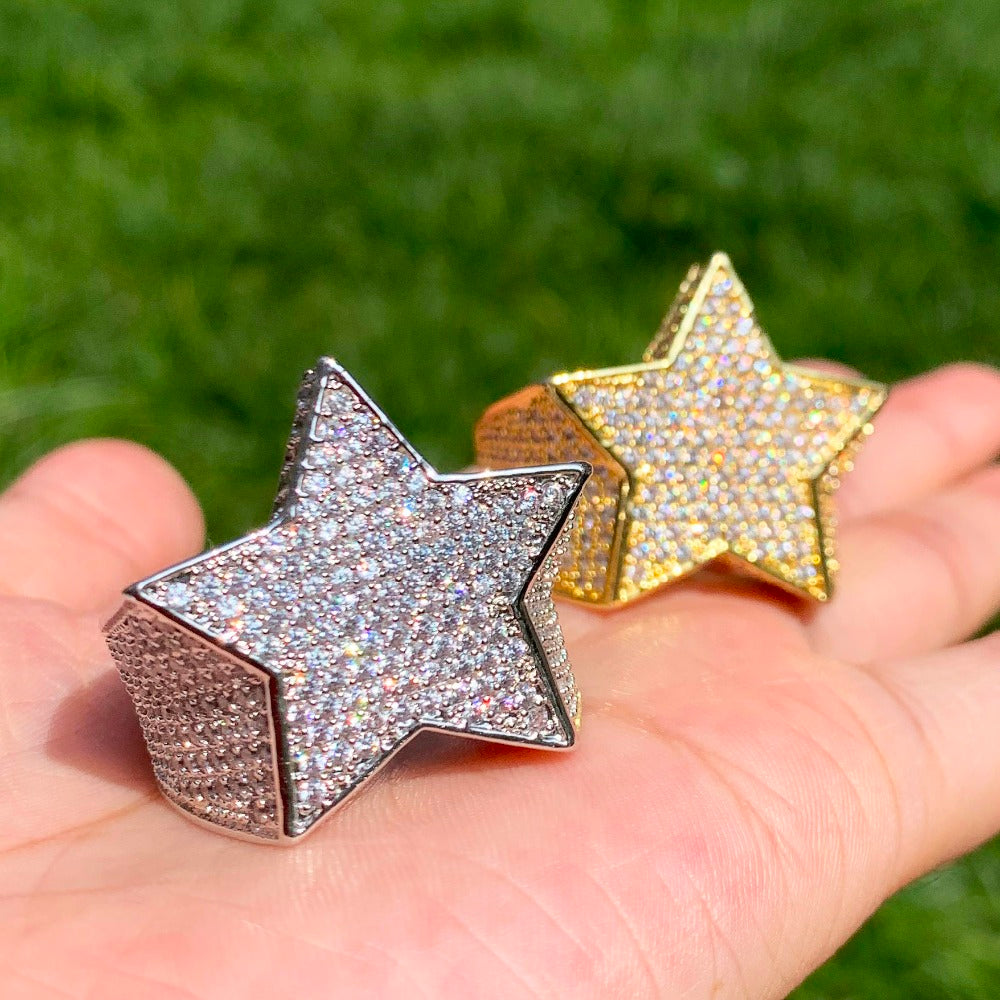 Bling "Star" Micro Paved Ring