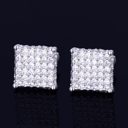 Bling "Small Square" Stud Earring 8mm