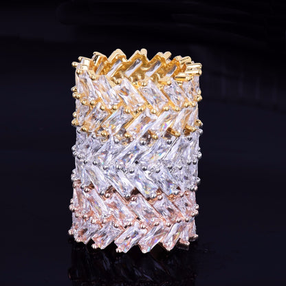 Cluster Baguette Ring