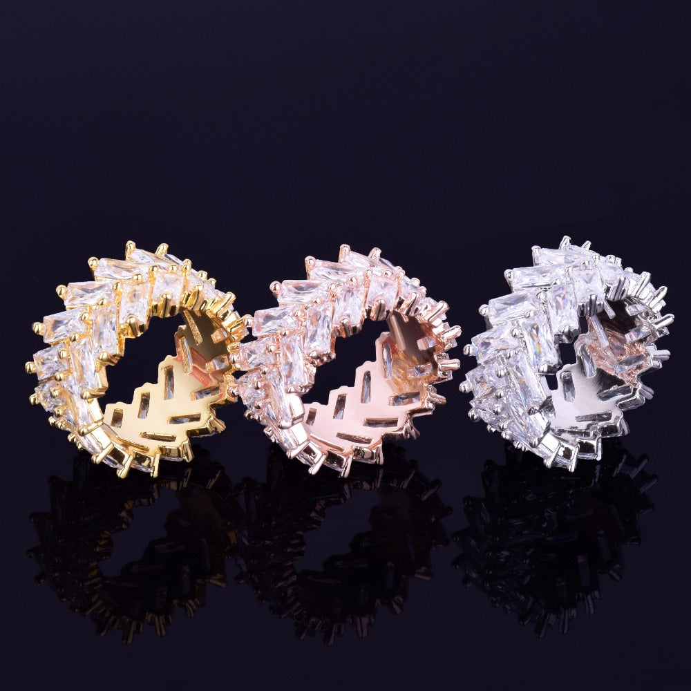 Cluster Baguette Ring