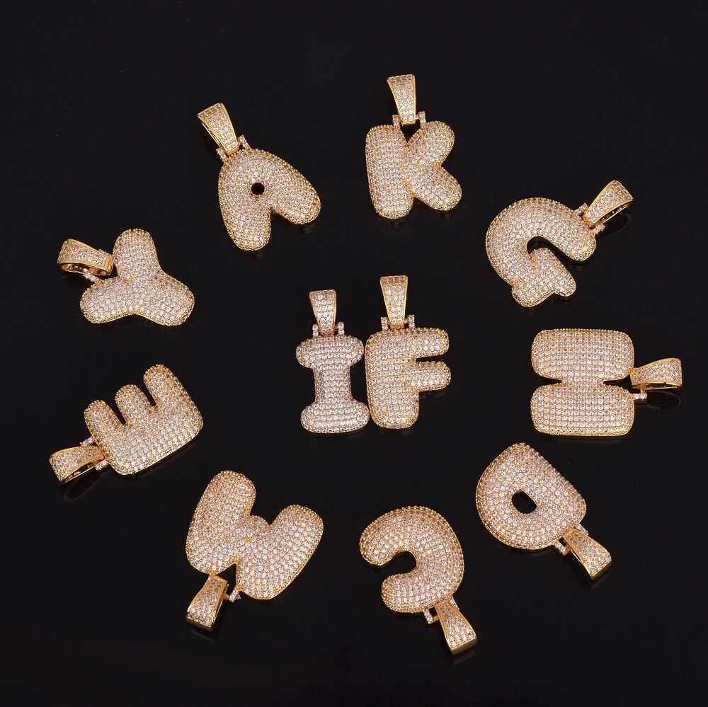 Bling "Foxx" Single Letter Pendant
