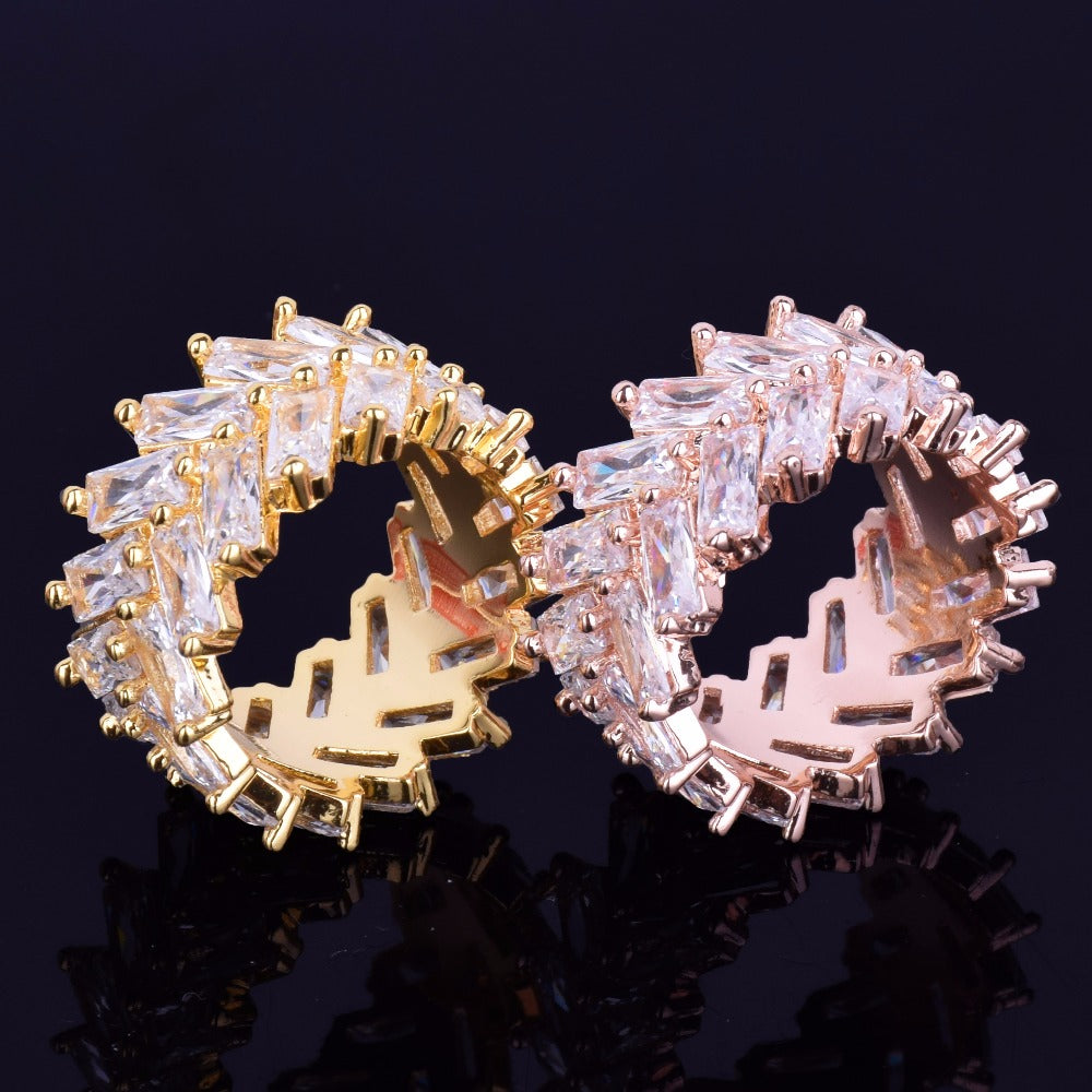 Cluster Baguette Ring