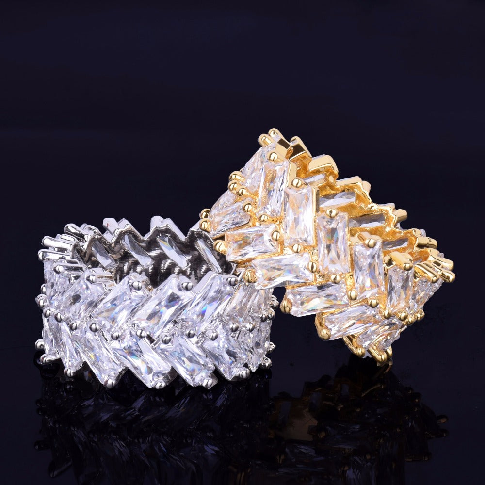 Cluster Baguette Ring