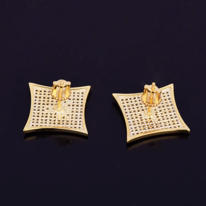Bling "Secret Society" Square Stud Earring 15mm