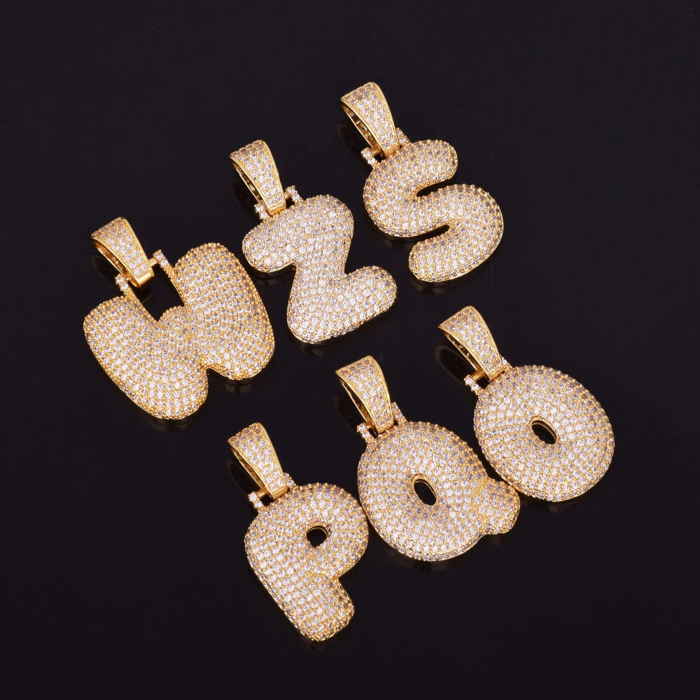 Bling "Foxx" Single Letter Pendant