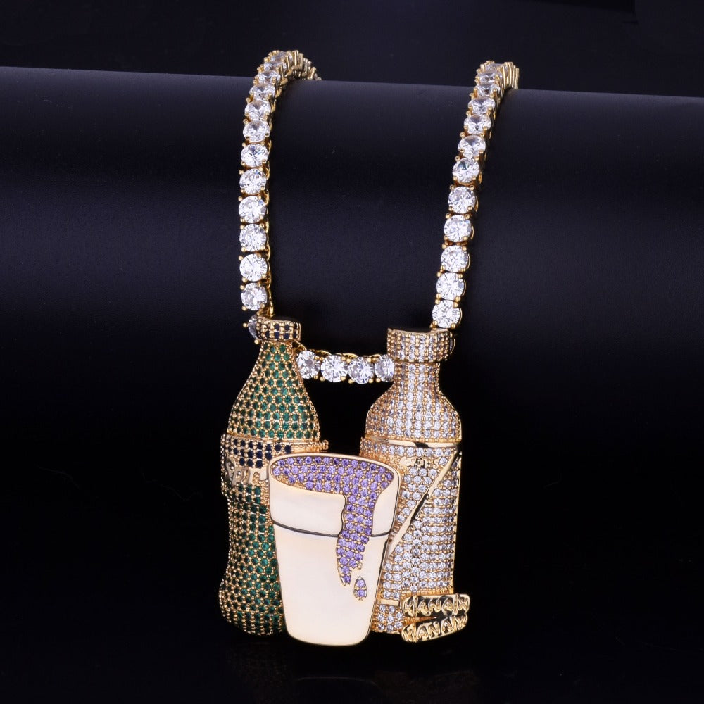 Bling "Drank n' Beans" Pendant