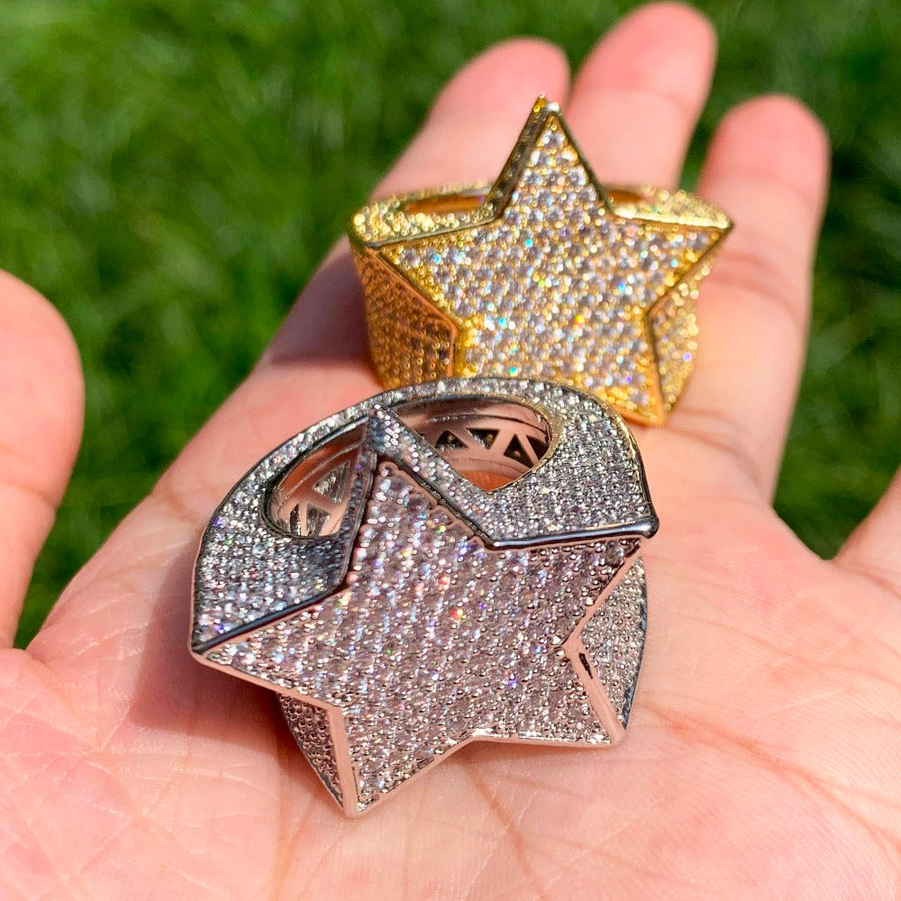 Bling "Star" Micro Paved Ring