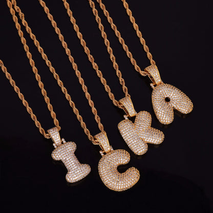 Bling "Foxx" Single Letter Pendant
