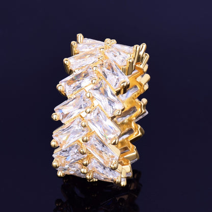 Cluster Baguette Ring