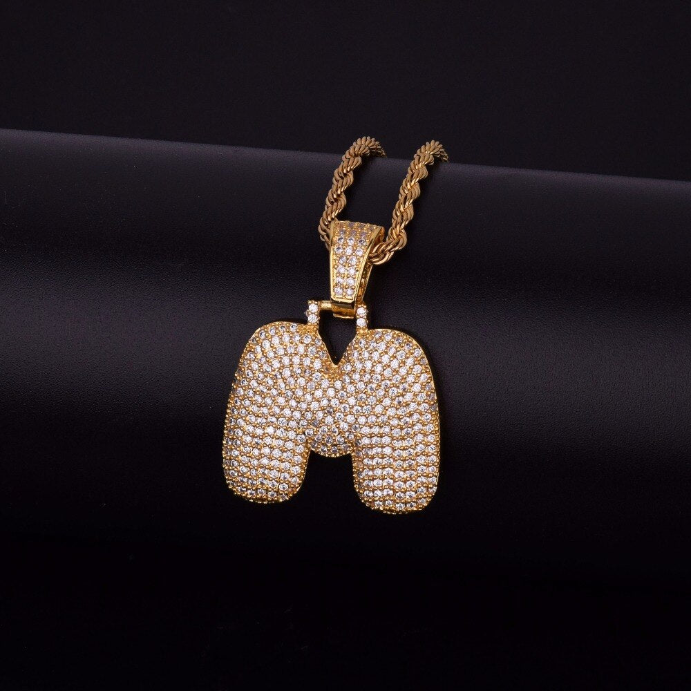 Bling "Foxx" Single Letter Pendant