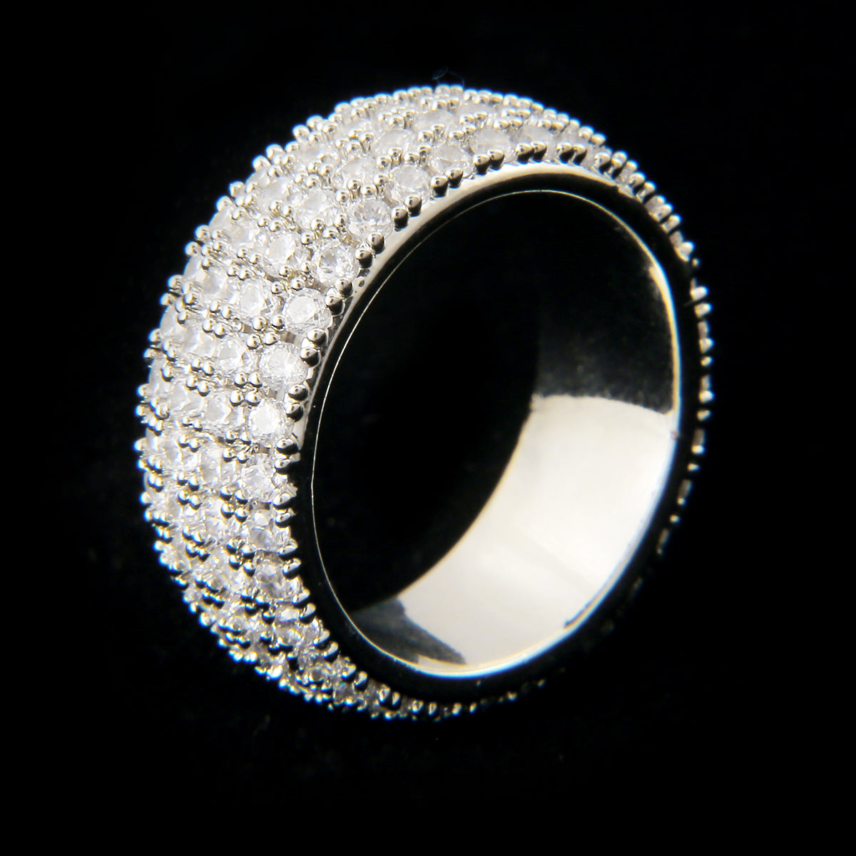 Bling Half-Paved Ring