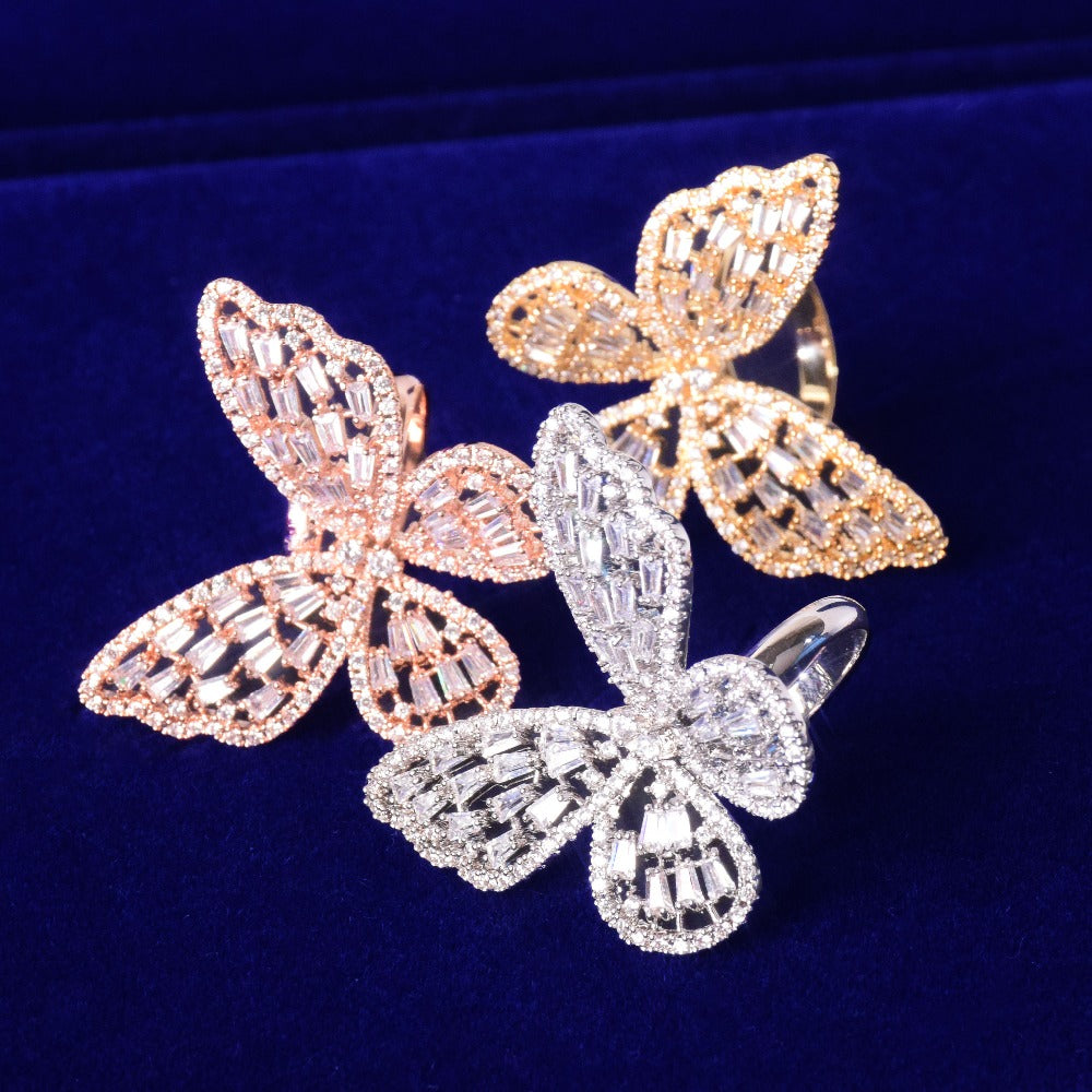 Butterfly Baguette Ring
