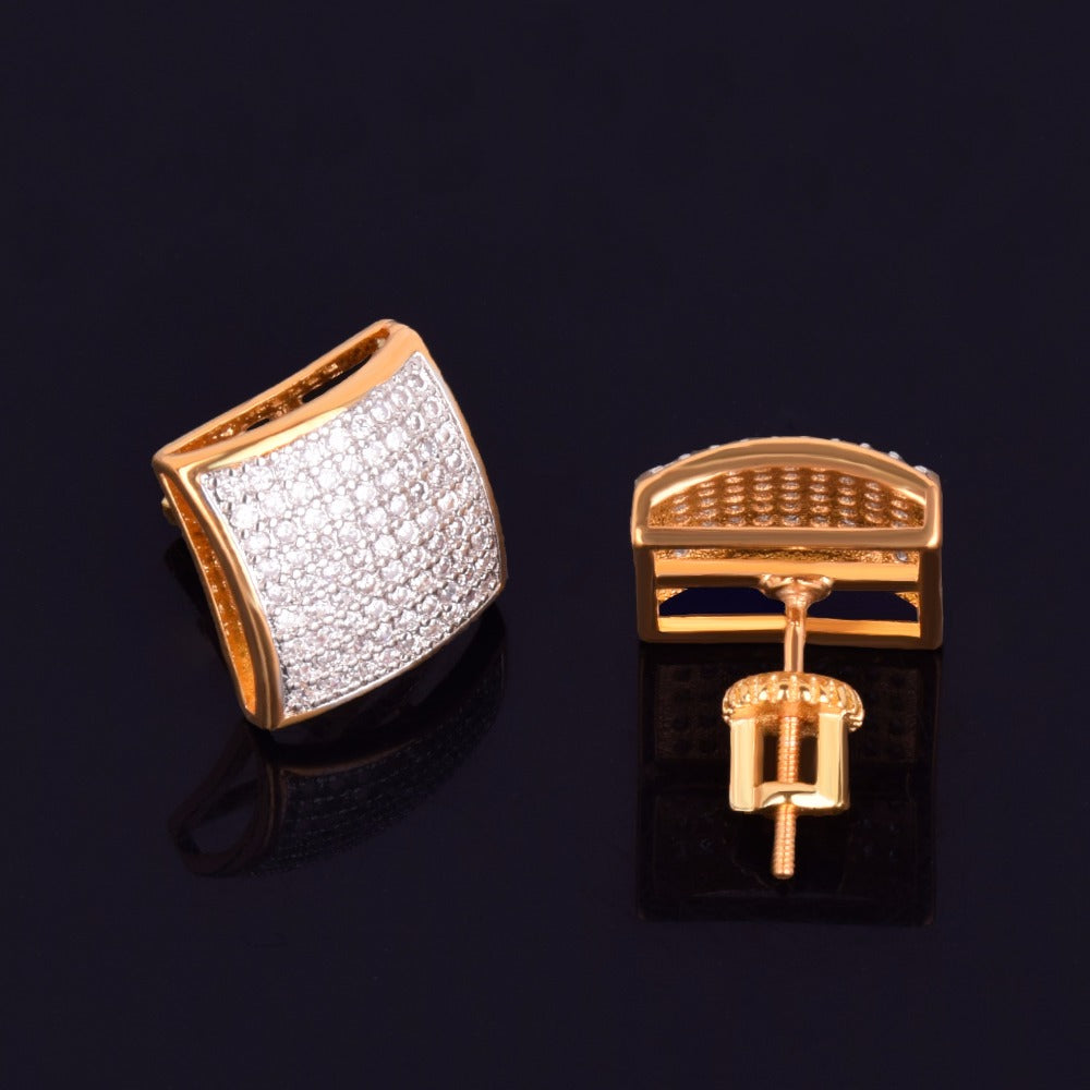 Bling "Cubic" Stud Earring 12mm