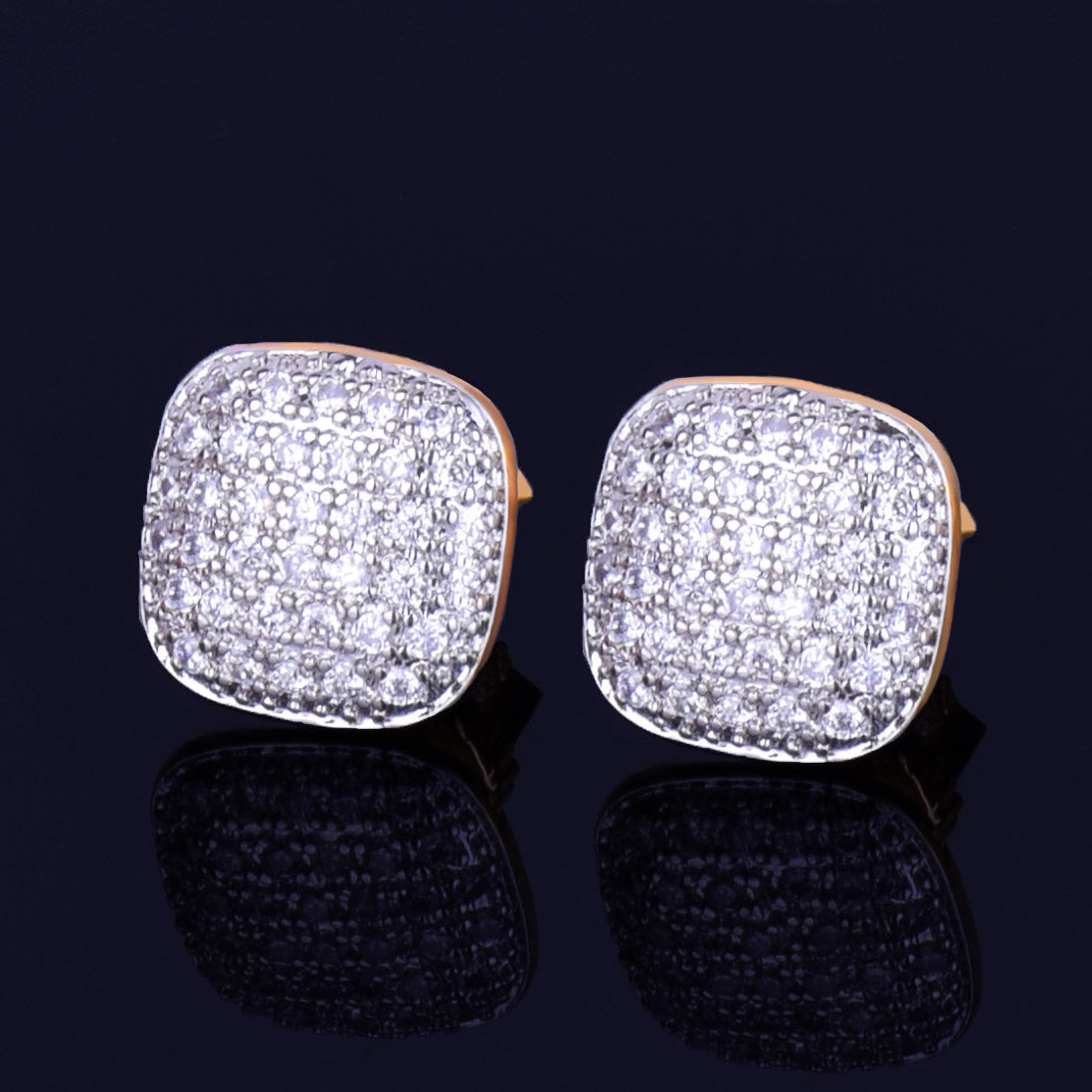 Bling  "Square" Stud Earring III 10mm