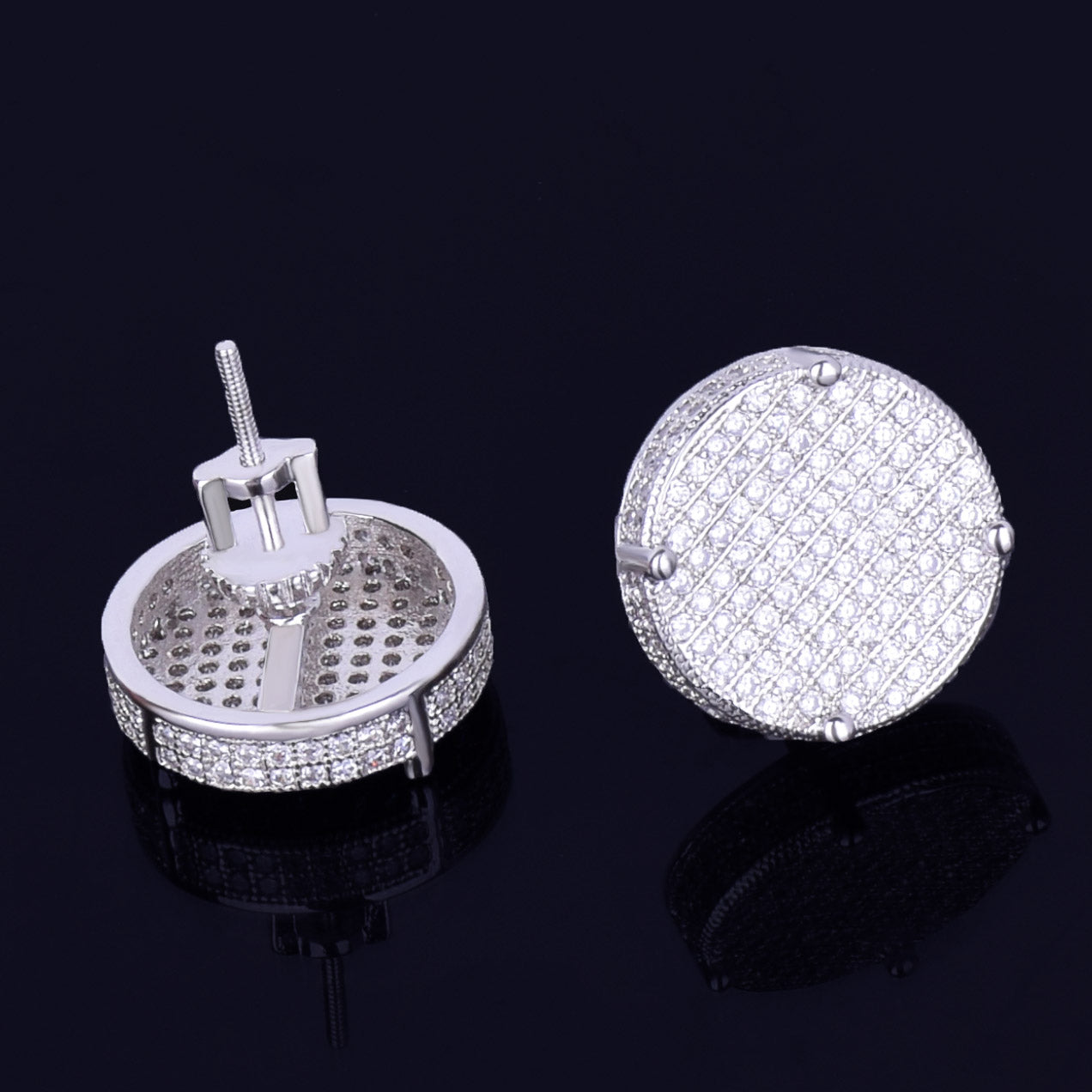Bling "Big Round" Stud Earring 14mm