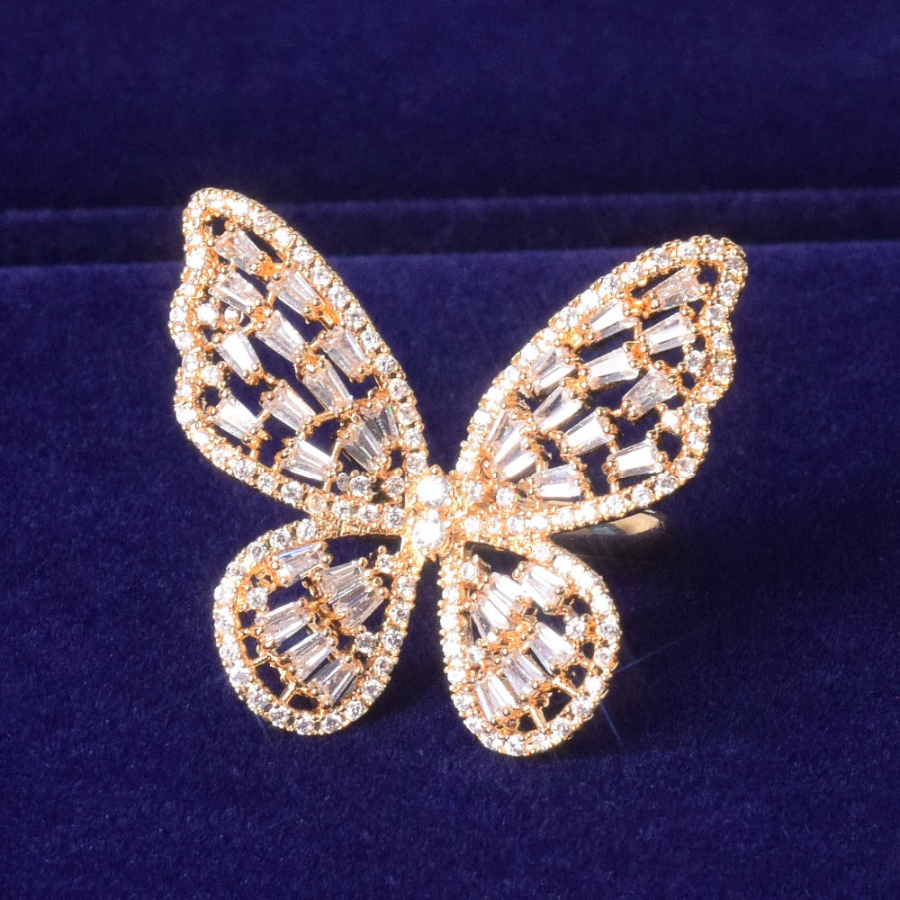 Butterfly Baguette Ring