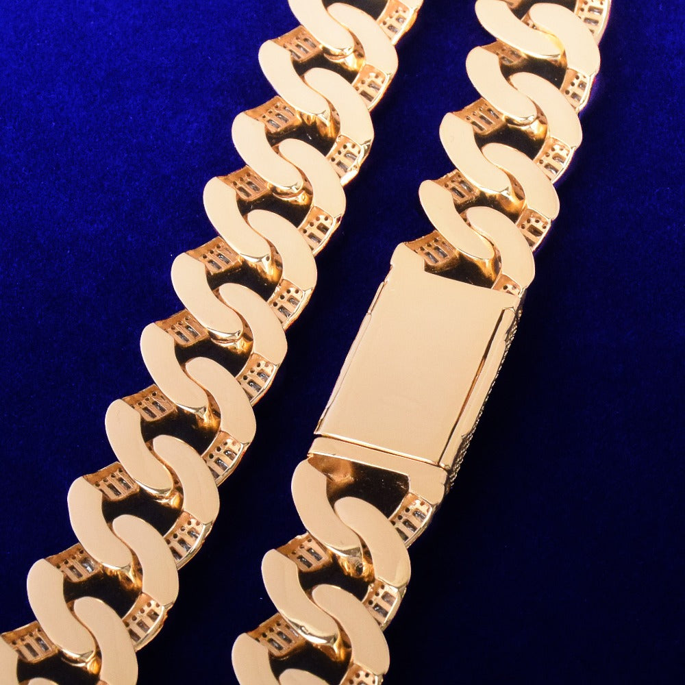 Bling "Straight Baguettes" Cuban Chain 20mm