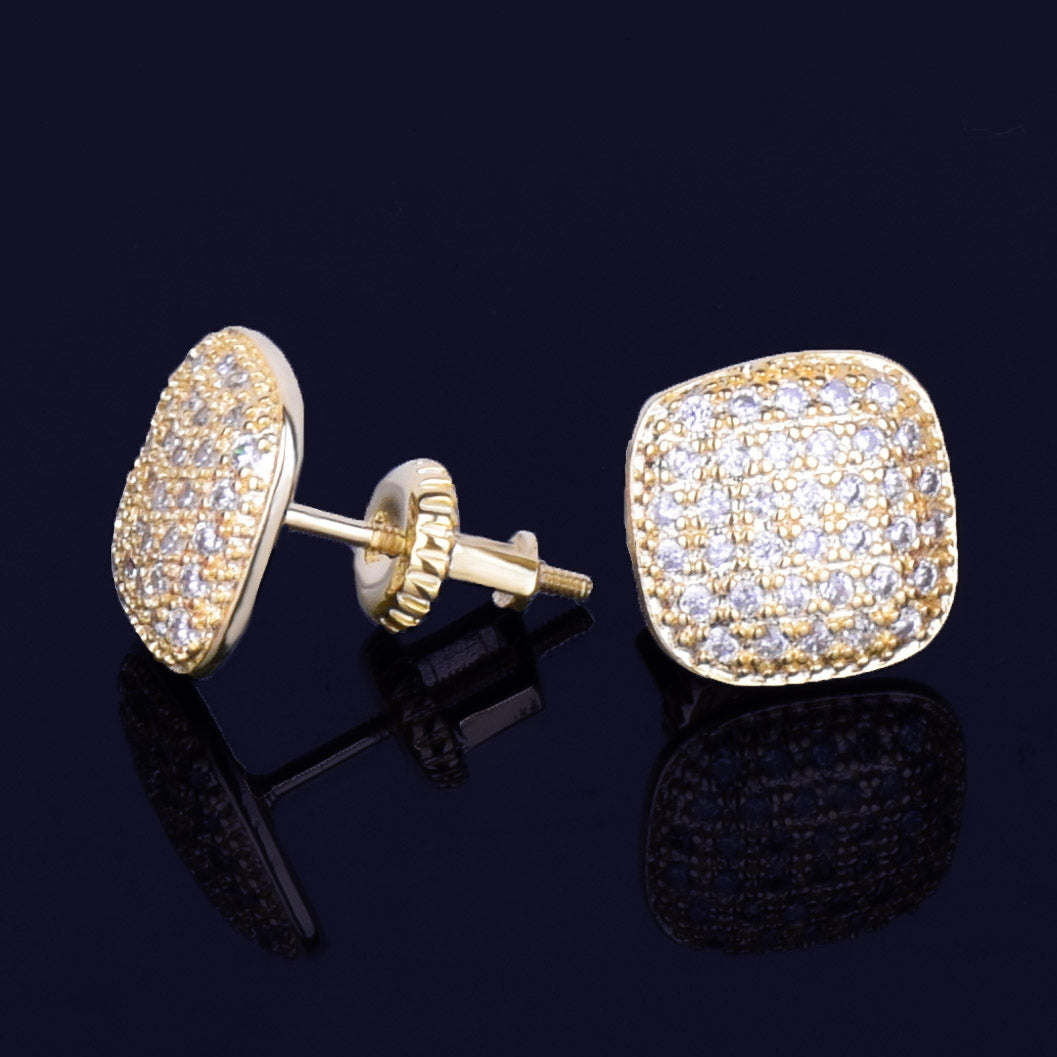 Bling  "Square" Stud Earring III 10mm