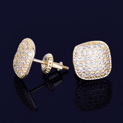 Bling  "Square" Stud Earring III 10mm