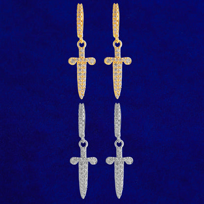 Bling "Sword" Hoop Earring