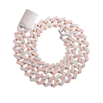 Bling Two Tone Cuban Chain 20mm