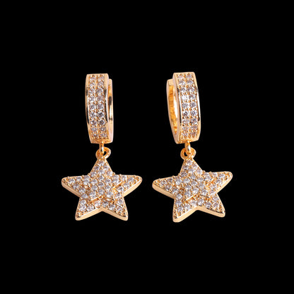 Bling "Star" Hoop Earring