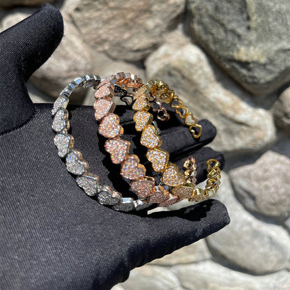 Bling "Heart" Bangle Bracelet