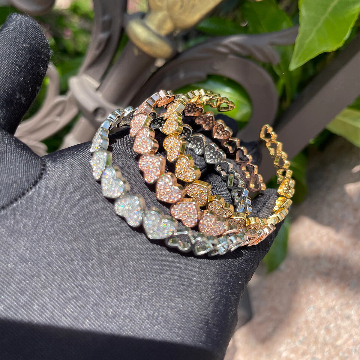 Bling "Heart" Bangle Bracelet