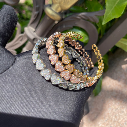 Bling "Heart" Bangle Bracelet