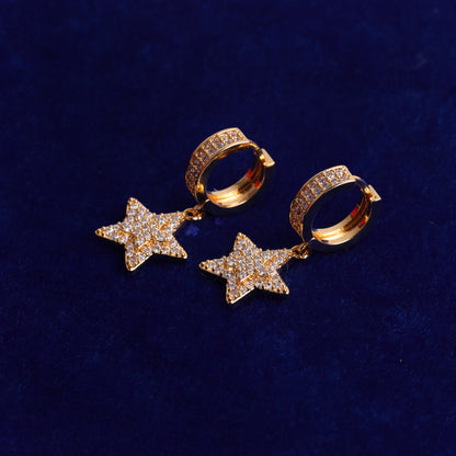 Bling "Star" Hoop Earring