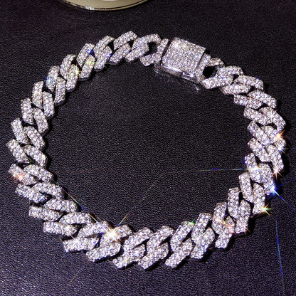 Bling "Straight Edge" Cuban Bracelet