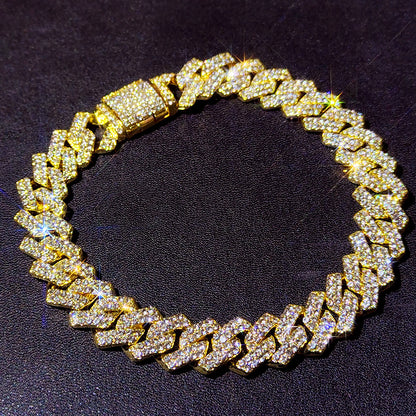 Bling "Straight Edge" Cuban Bracelet