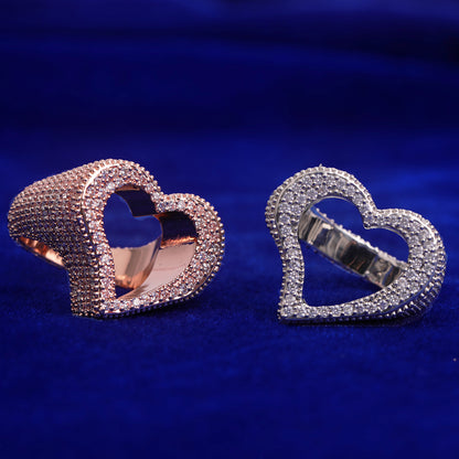 Bling "Open Heart" Ring