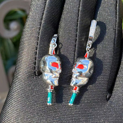 Bling "Skull" Hoop Earring