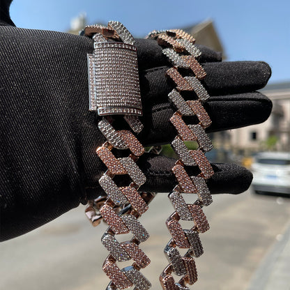 Bling Two Tone Cuban Chain 20mm