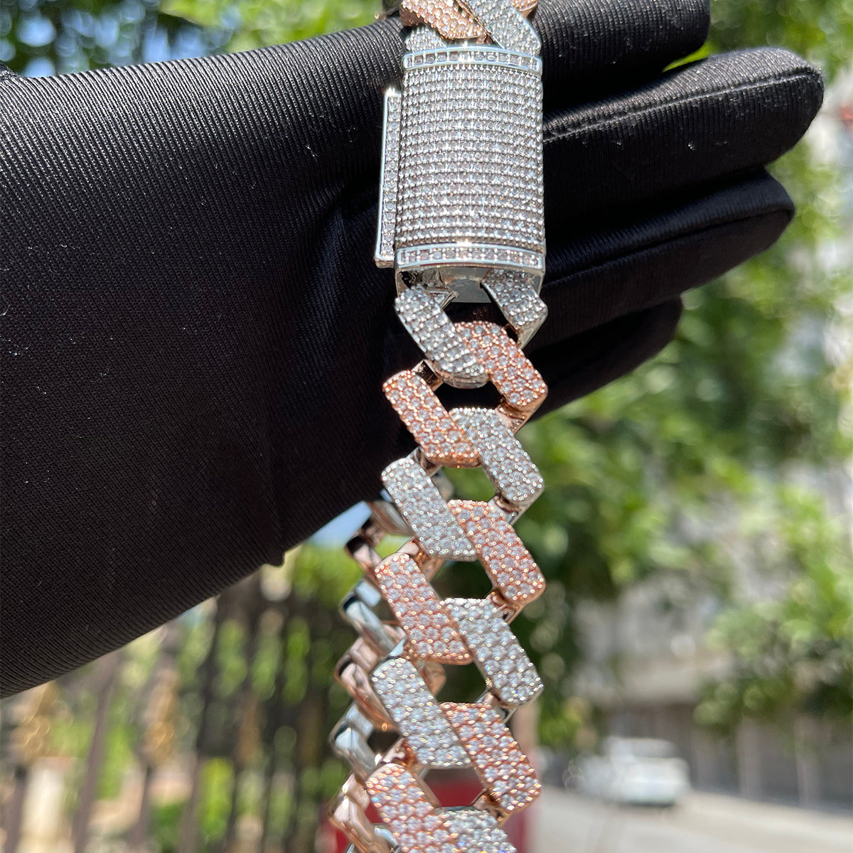 Bling Two Tone Cuban Chain 20mm