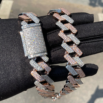 Bling Two Tone Cuban Chain 20mm