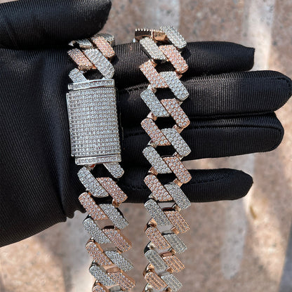 Bling Two Tone Cuban Chain 20mm